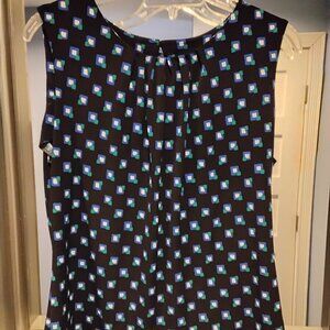 Calvin Klein: Black/Blue/Green/White Blouse